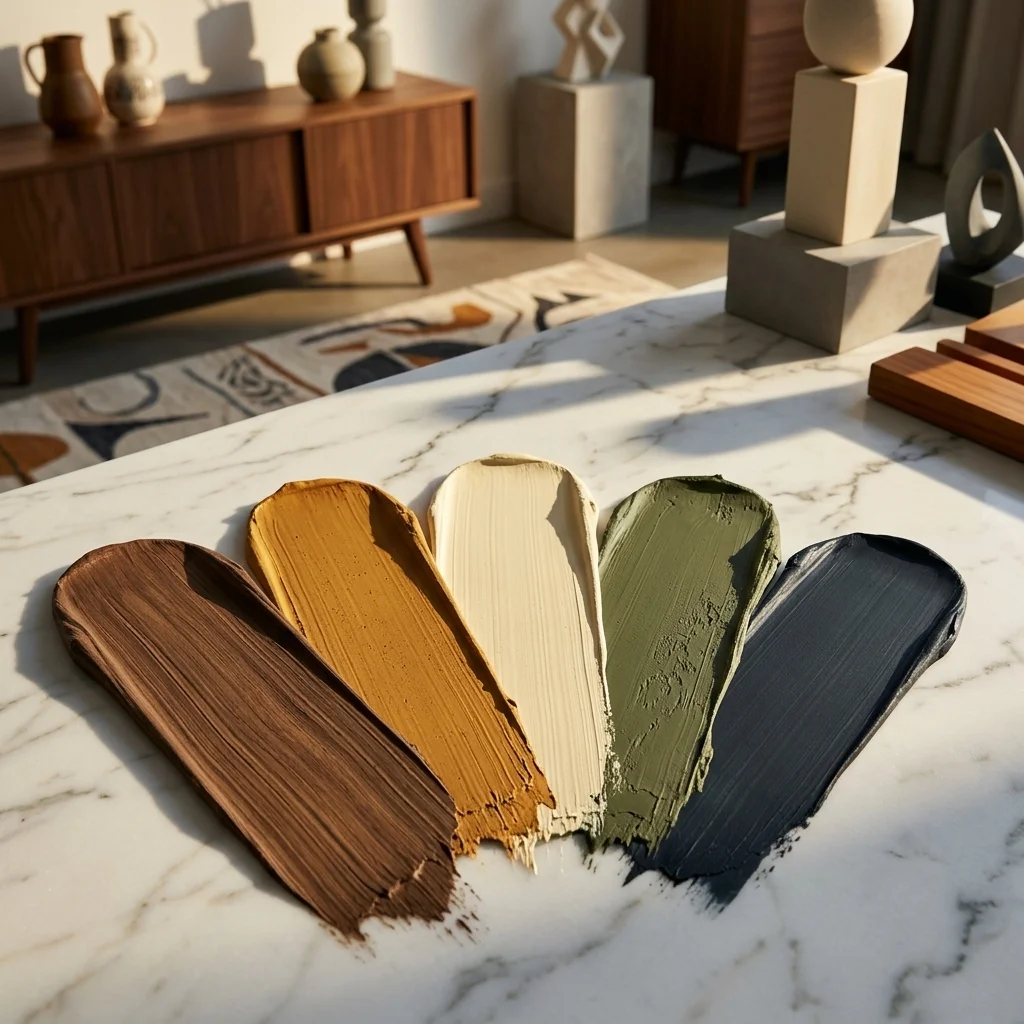 Mid Century Modern Kitchen color palette