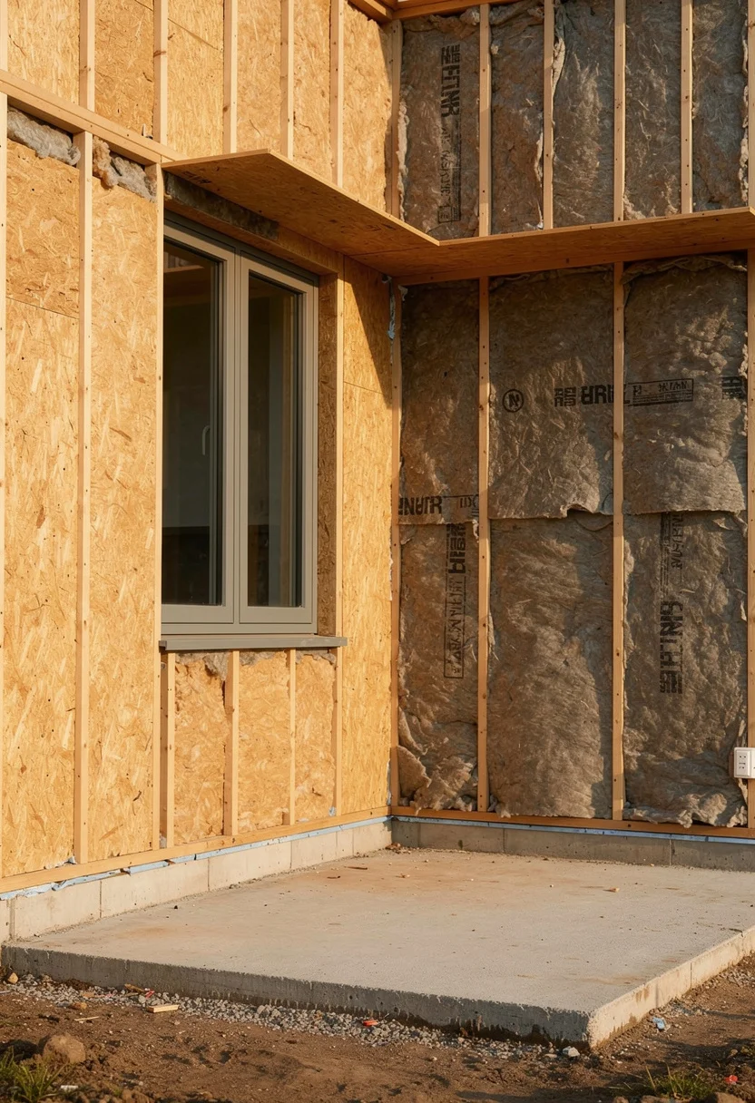 Modern exterior cladding featuring black hemisphere wall sconce with black cylinder planter empty room