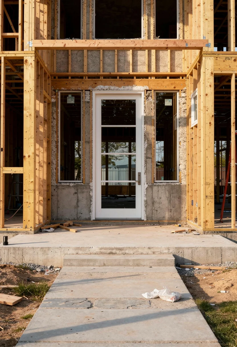Exterior lights on house modern featuring black estadio wall light with black lisse wall sconce on stone facade empty room