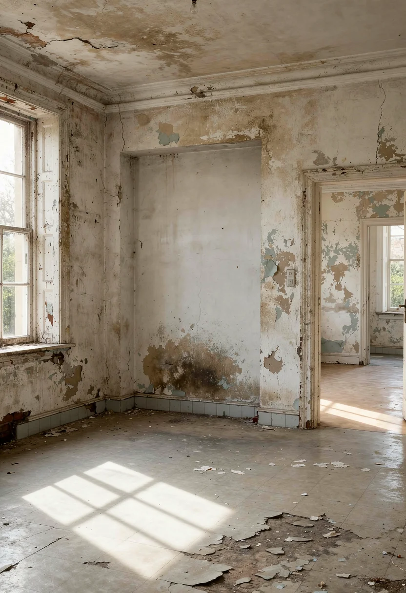 Modern kitchen featuring curved walnut island with oak and brass pendant cluster empty room