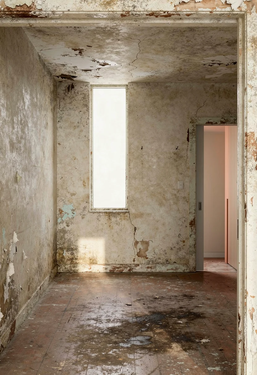Modern kitchen earthy colors featuring ash cluster pendant over charcoal tuxedo cabinets with mushroom quartz island empty room