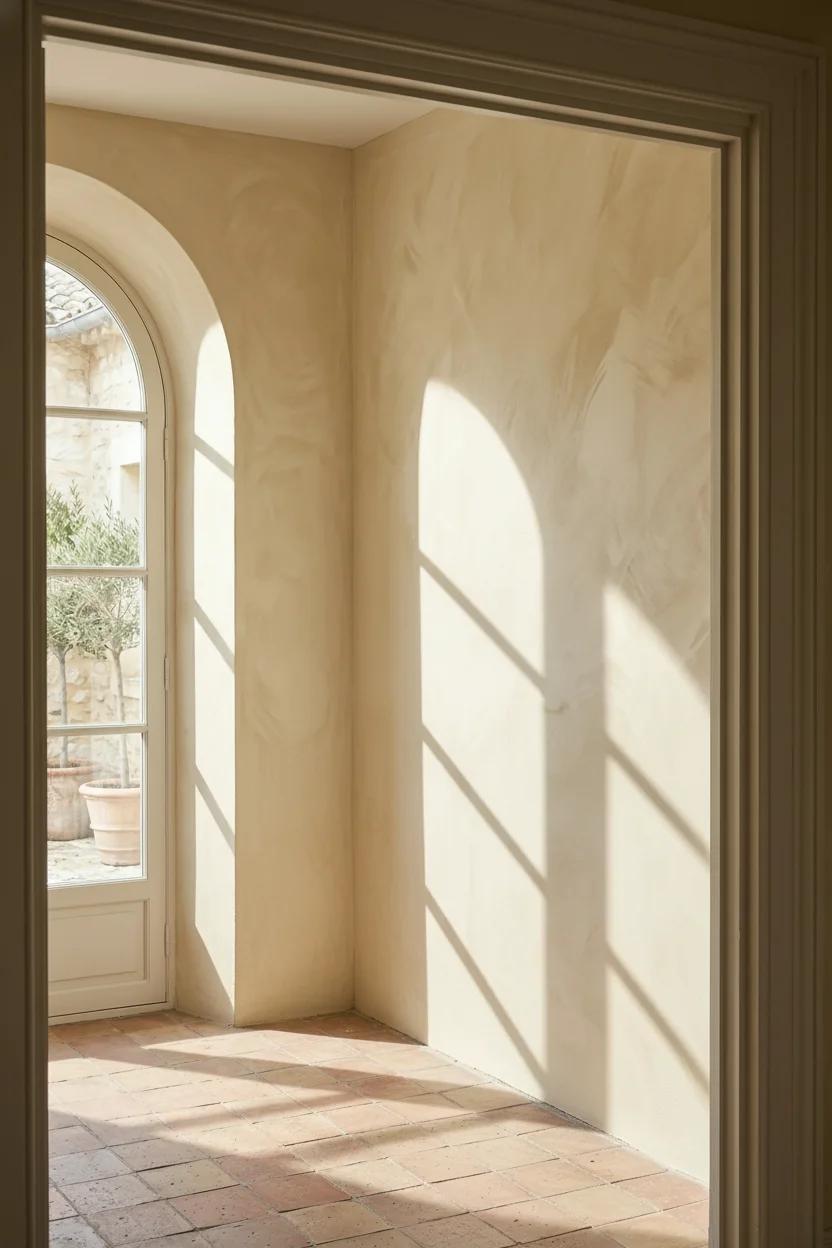 French Country Bathroom before renovation empty room