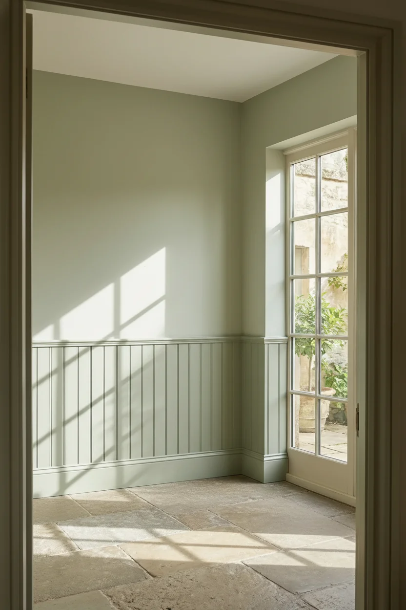 French Country Bathroom before renovation empty room