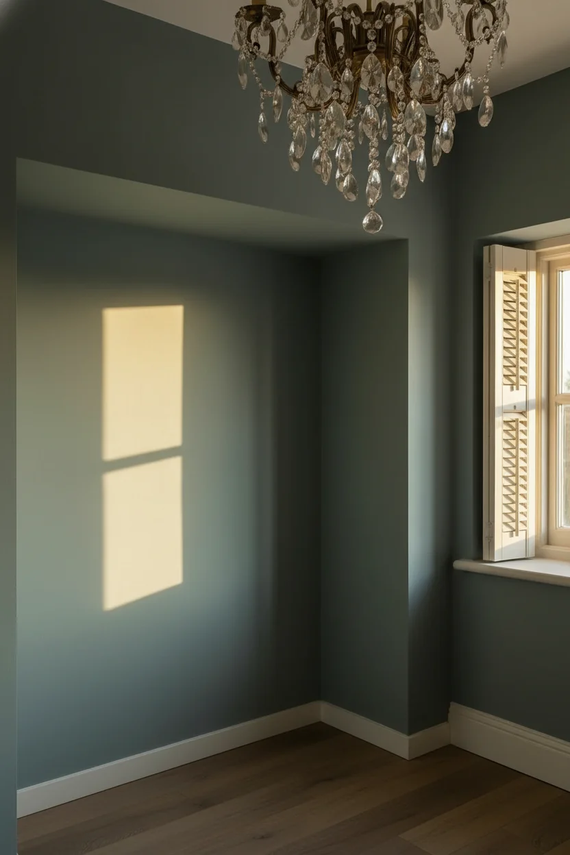 French Country Bathroom before renovation empty room