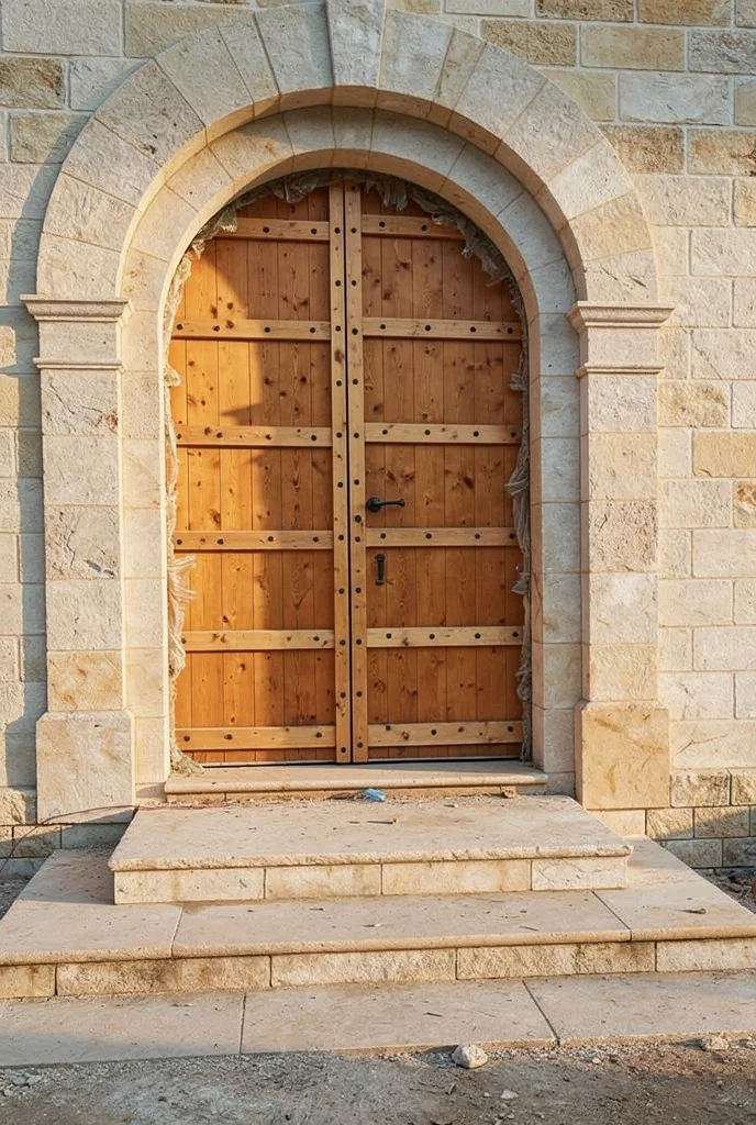 French Country Exterior before renovation empty facade