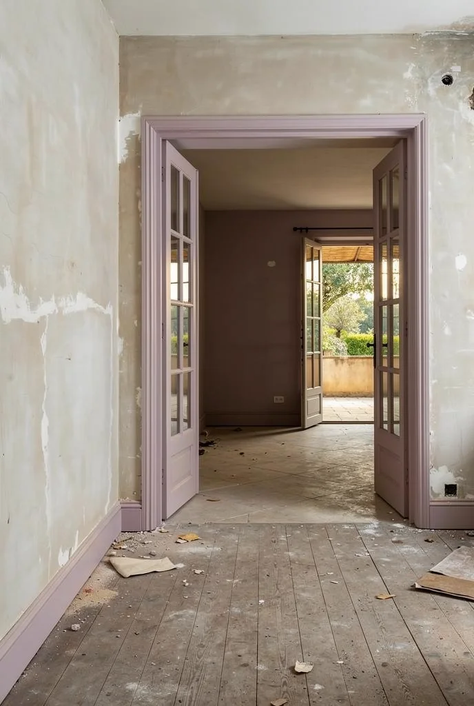 French Country Kitchen before renovation empty room