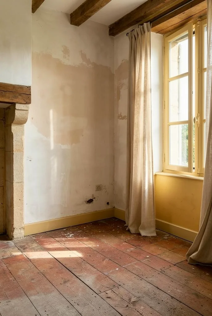 French Country Kitchen before renovation empty room