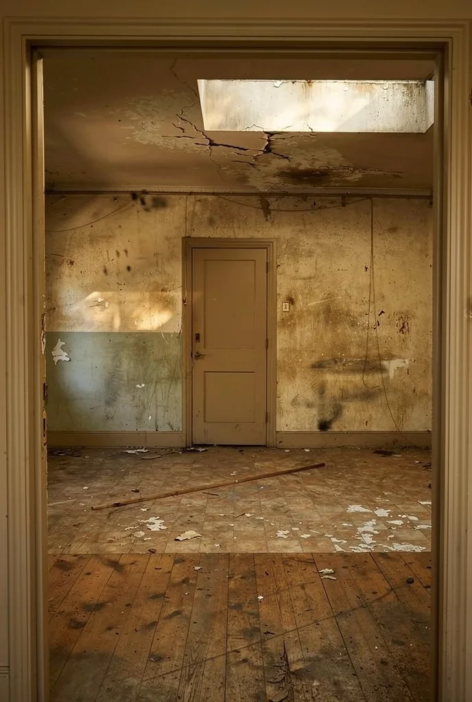 French country kitchen before renovation empty room