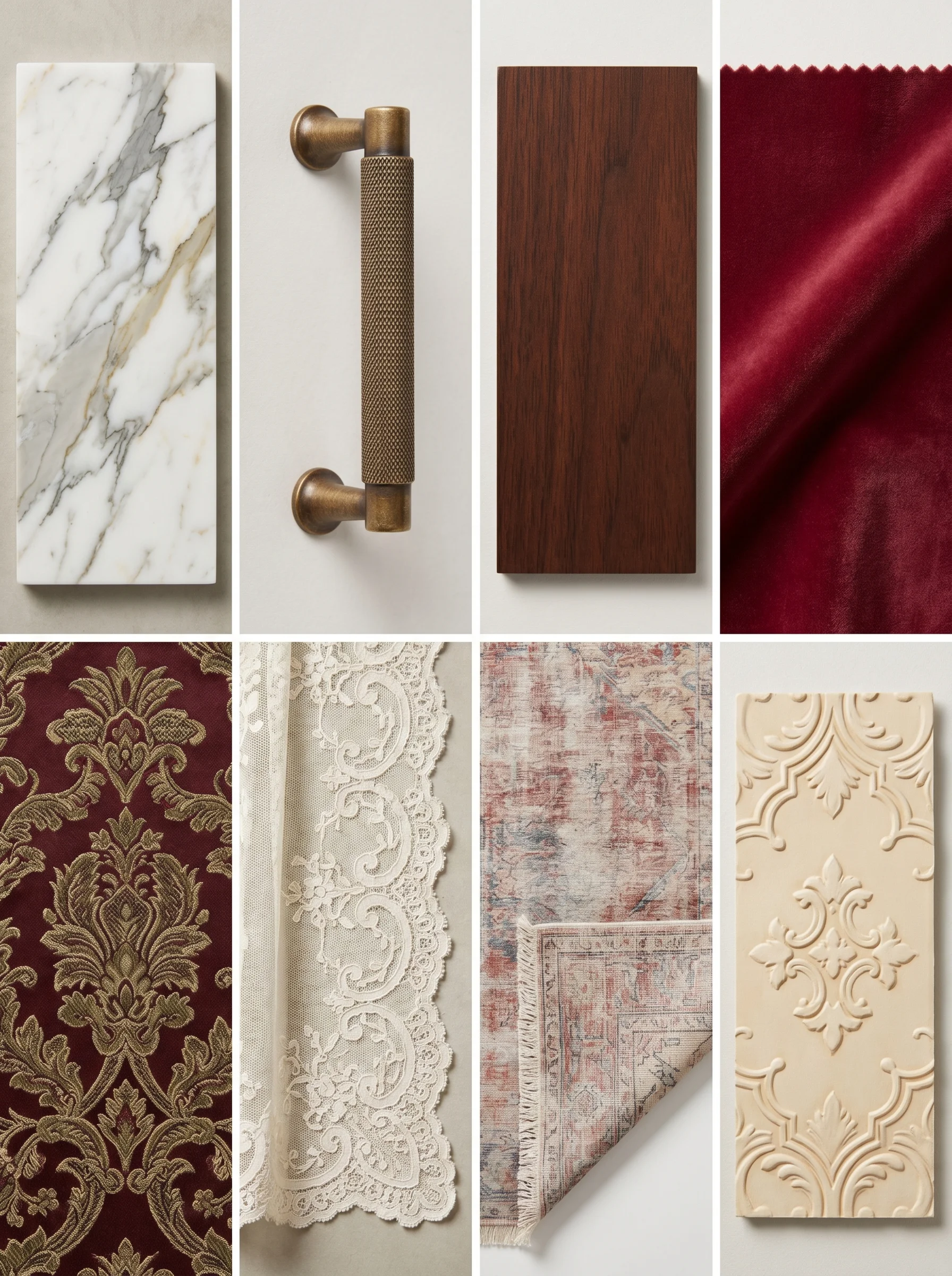Modern room materials_collage featuring curated home decor products