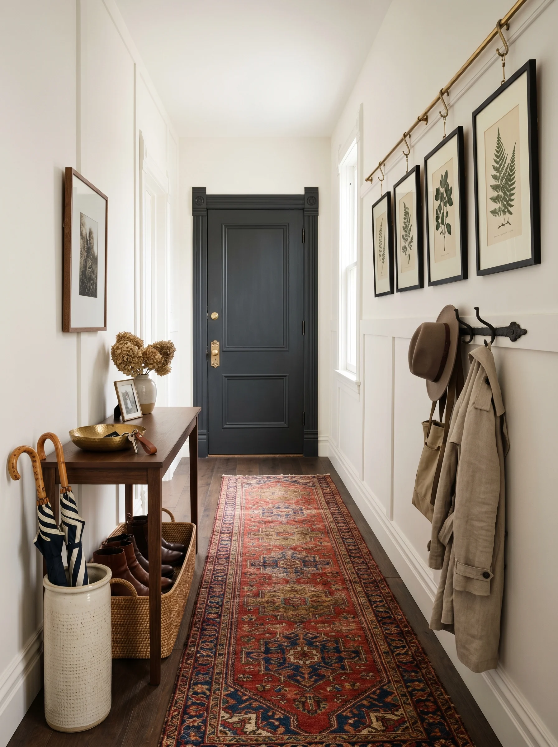 Modern hallway accessories_collage featuring curated home decor products