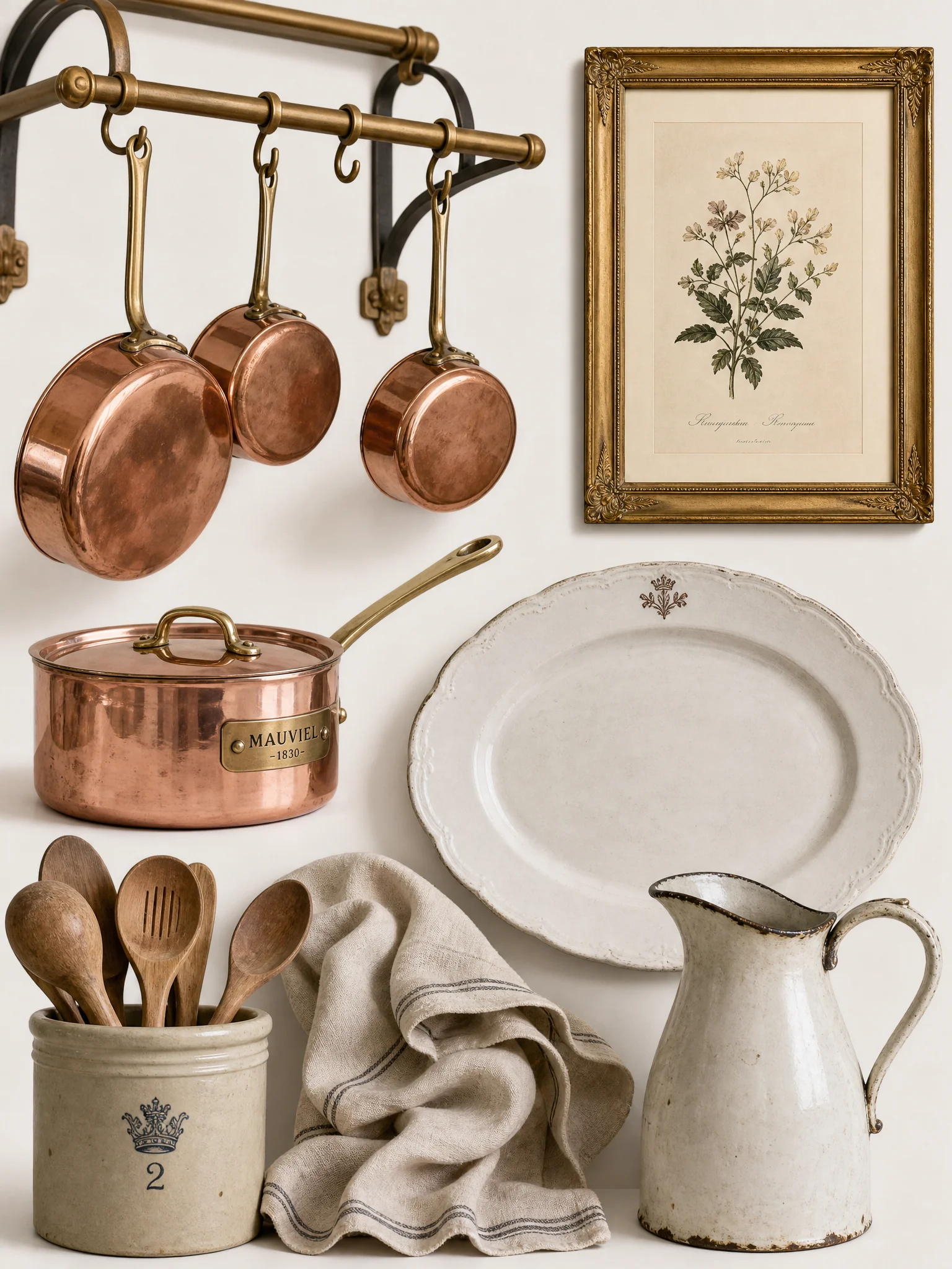 Modern kitchen accessories_collage featuring curated home decor products