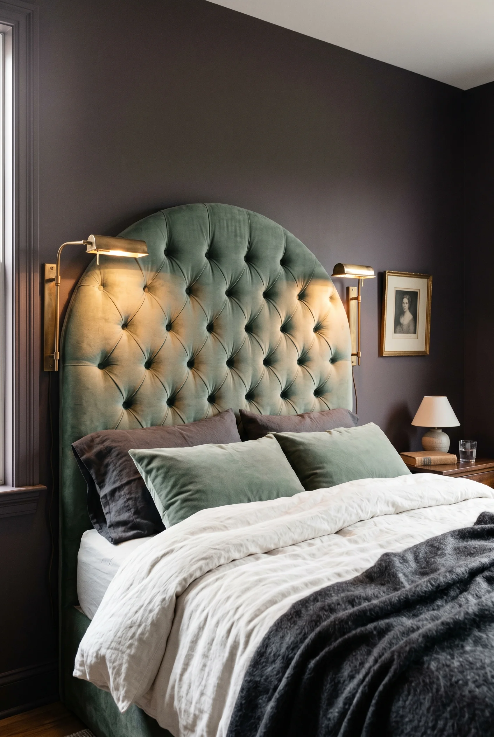 Victorian Bedroom design scene against Brassica walls