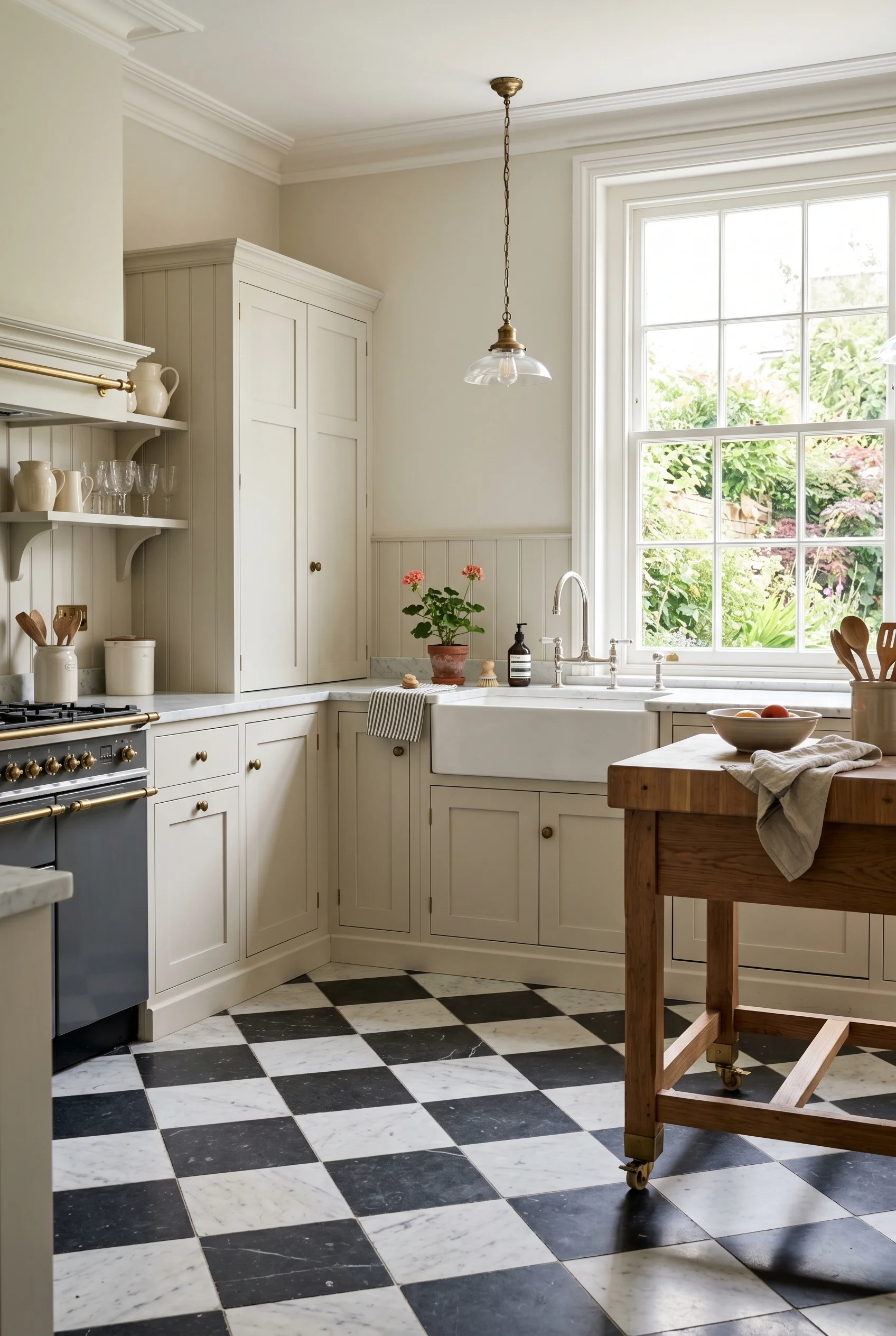 Victorian Kitchen design scene against Dimity walls