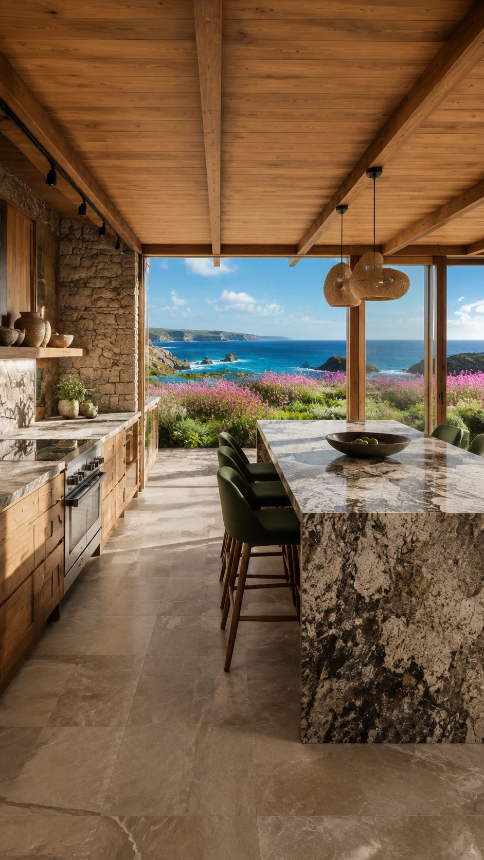 Granite kitchen dining terrace
