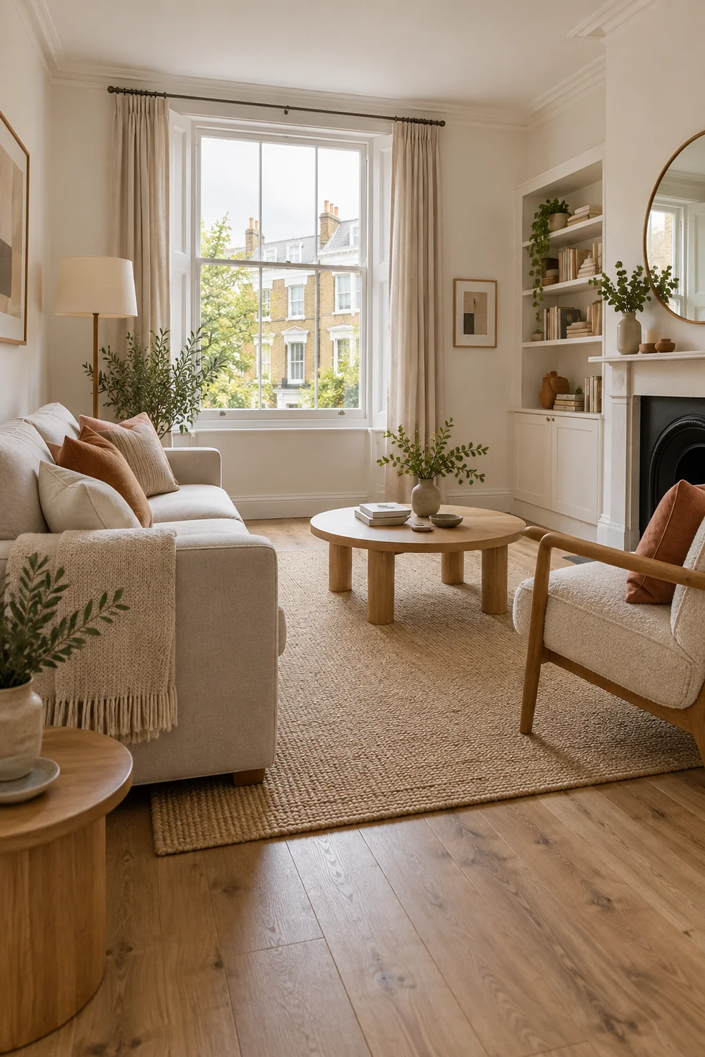 Sofa and movable chair arranged for conversation