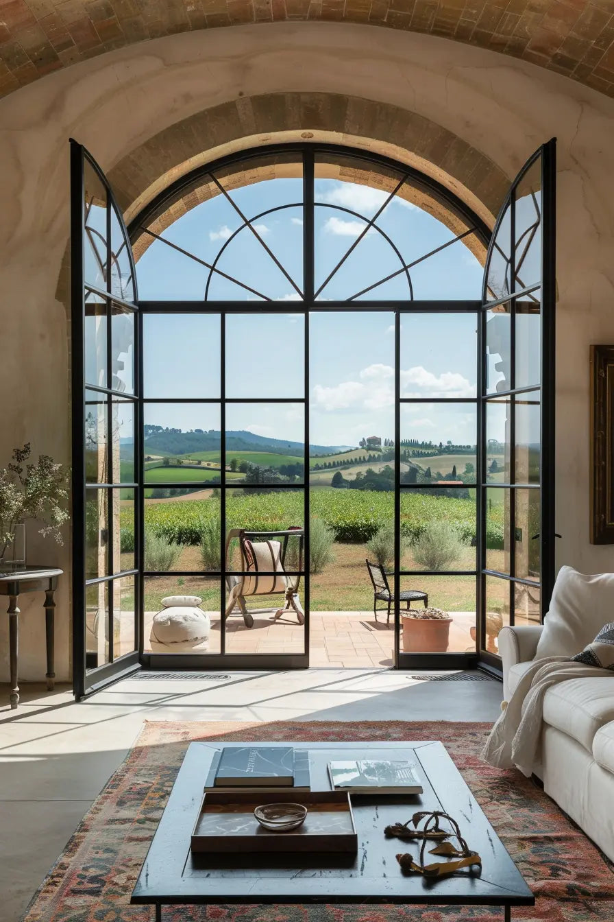 Italian room aesthetic blending indoor and outdoor spaces