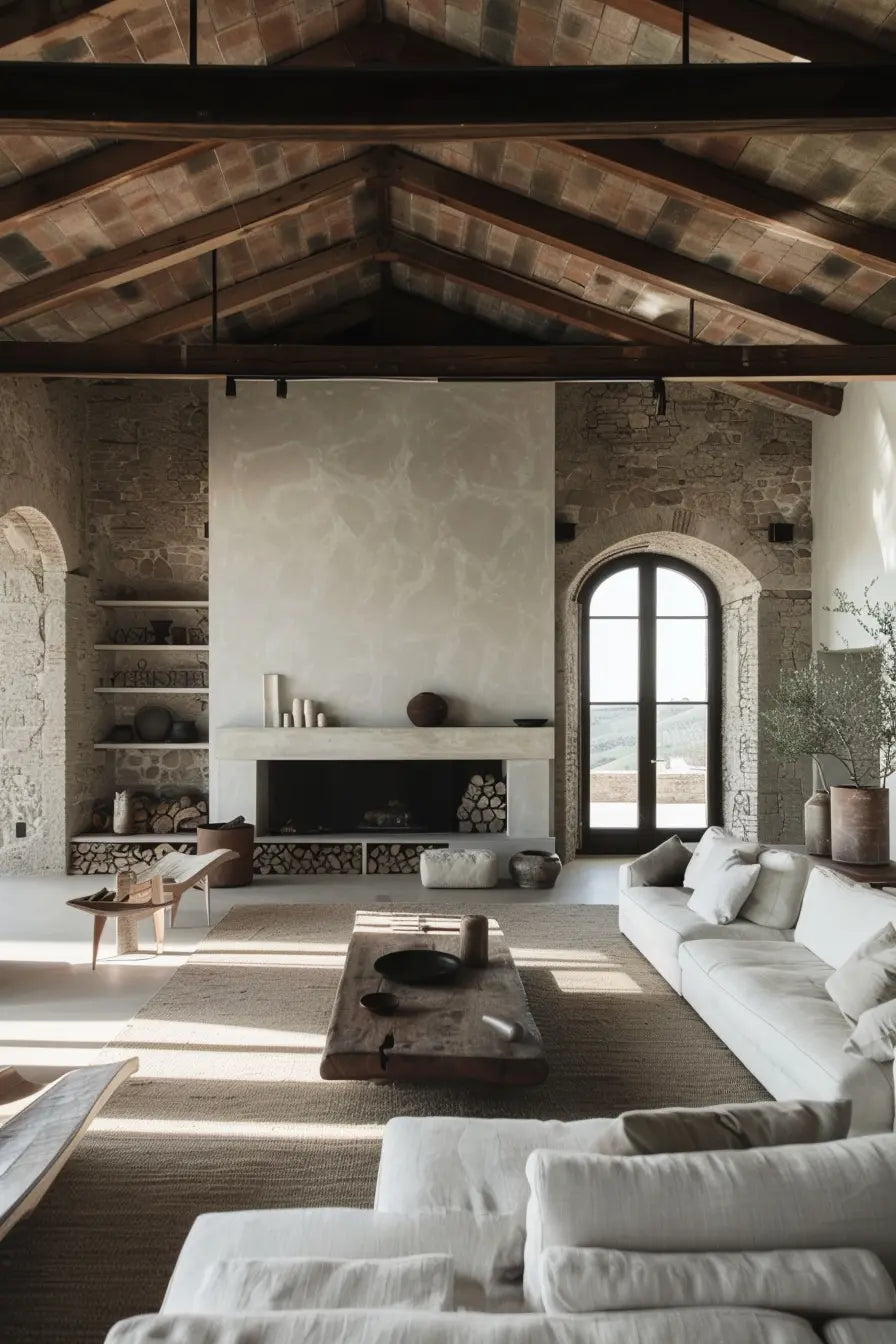 Sleek Italy design interior with clean lines and neutral tones