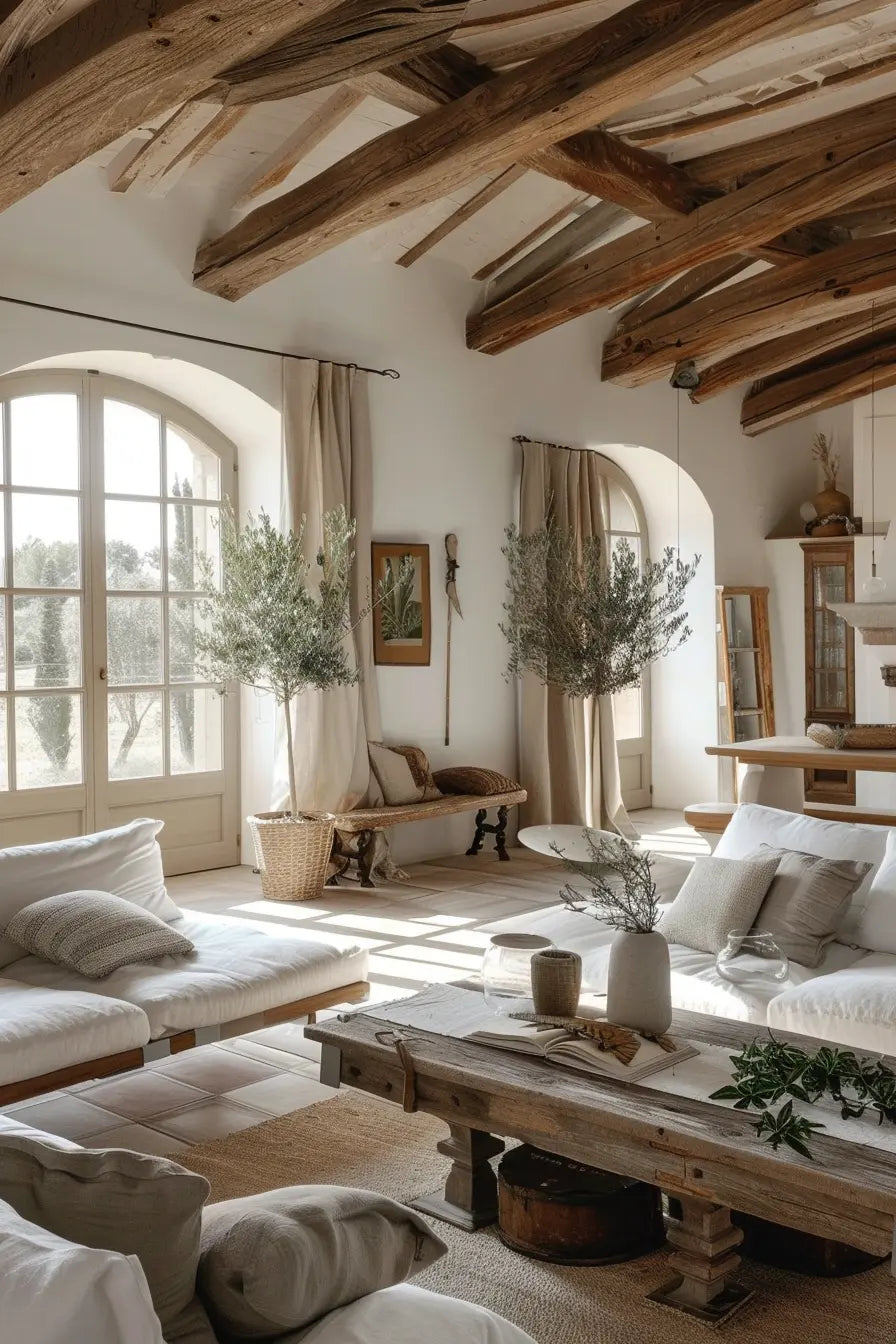 Tuscan-inspired home decor with herb garden window