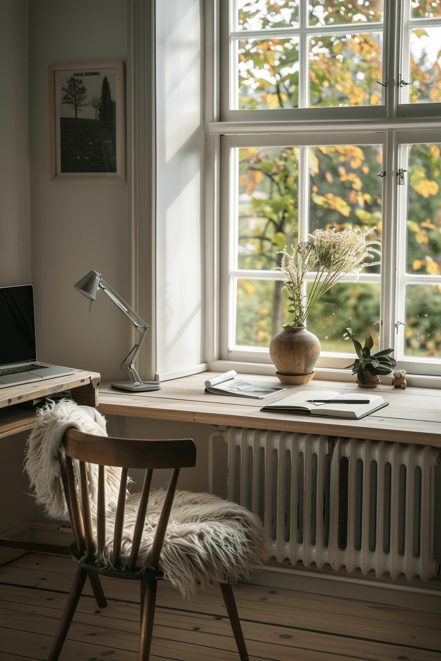 modern cozy Scandinavian Home Office