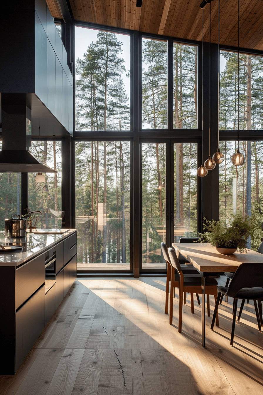 modern_minimalist_Scandinavian_kitchen_simple_warm_atmosphere_overlooking_forest